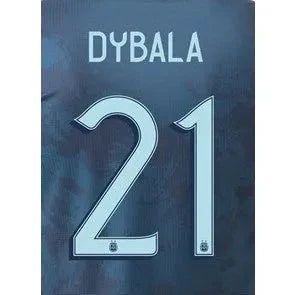Argentina 2020/21 Away Dybala #21 Jersey Name Set 1