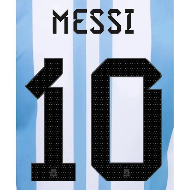 Argentina 2022-23 Home Messi #10 Youth Jersey Name Set 1