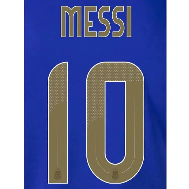 Argentina 2024/25 Away Messi #10 Jersey Name Set 1
