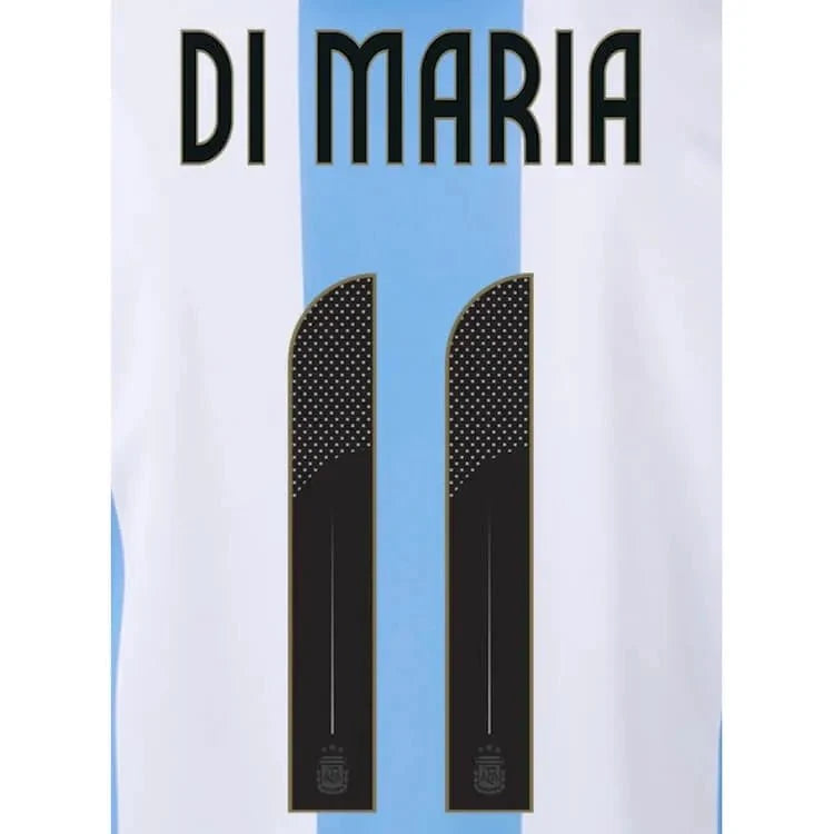 Argentina 2024/25 Home Di Maria #11 Jersey Name Set 1