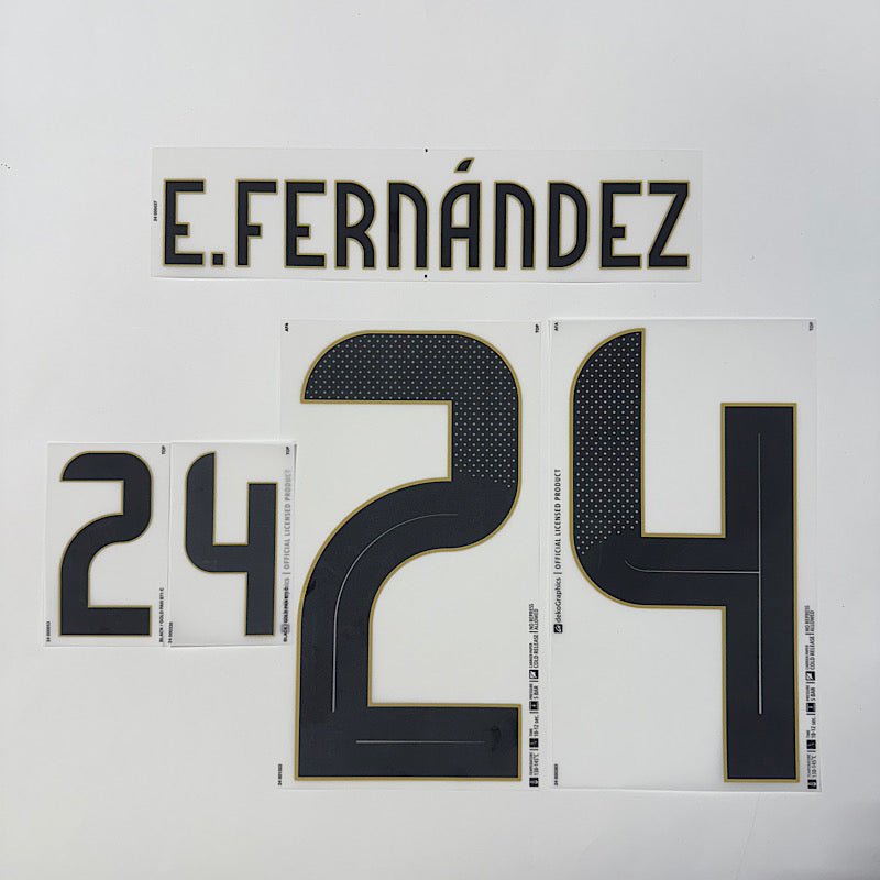 Argentina 2024/25 Home E. FERNANDEZ Official Name Set 1