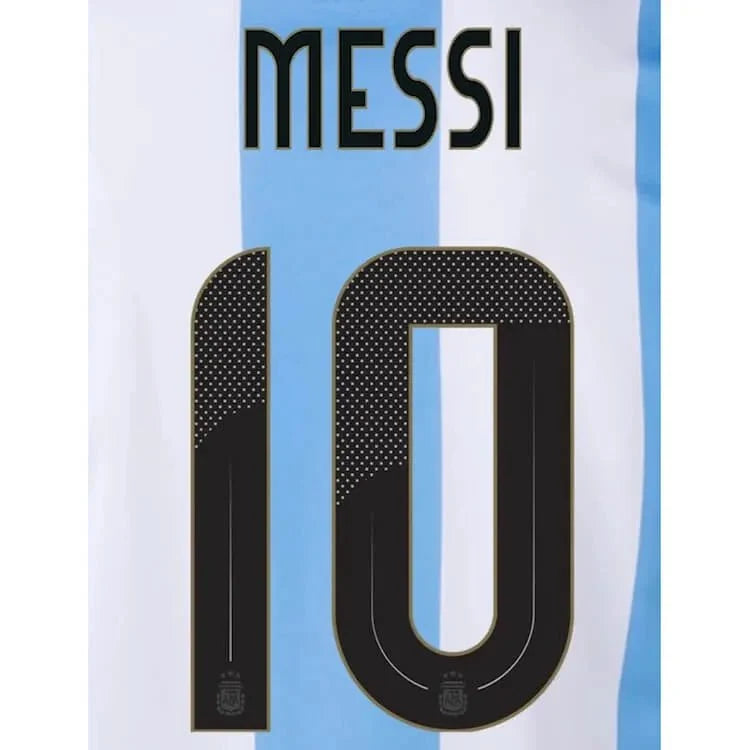 Argentina 2024/25 Home Messi #10 Youth Jersey Name Set 1
