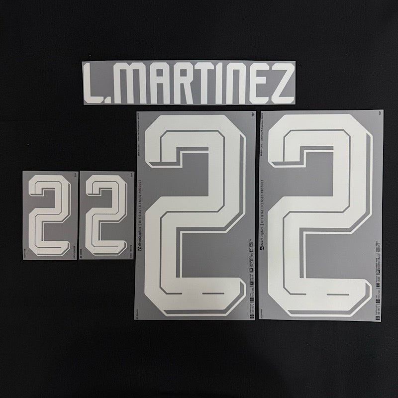 Argentina 2026- Away L.MARTINEZ #22 Official Name Set 1