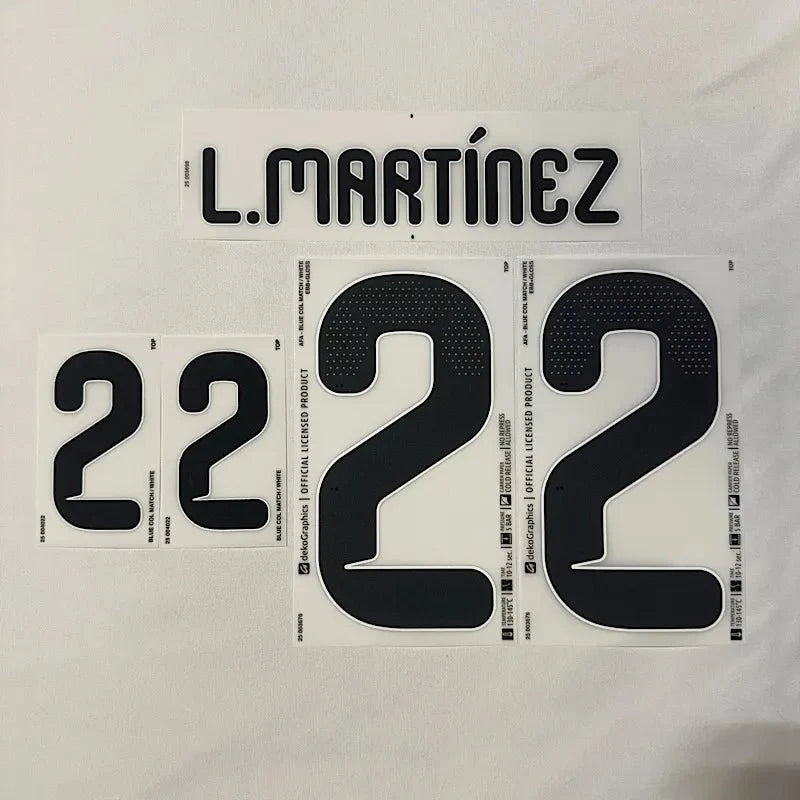 Argentina 2026- Home L. MARTINEZ #22 Youth Official Name Set 1