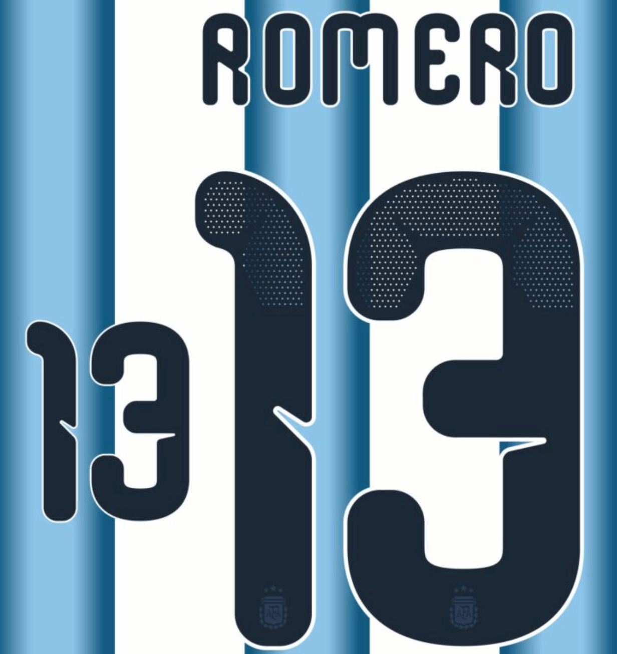Argentina 2026- Home ROMERO #13 Official Name Set 1