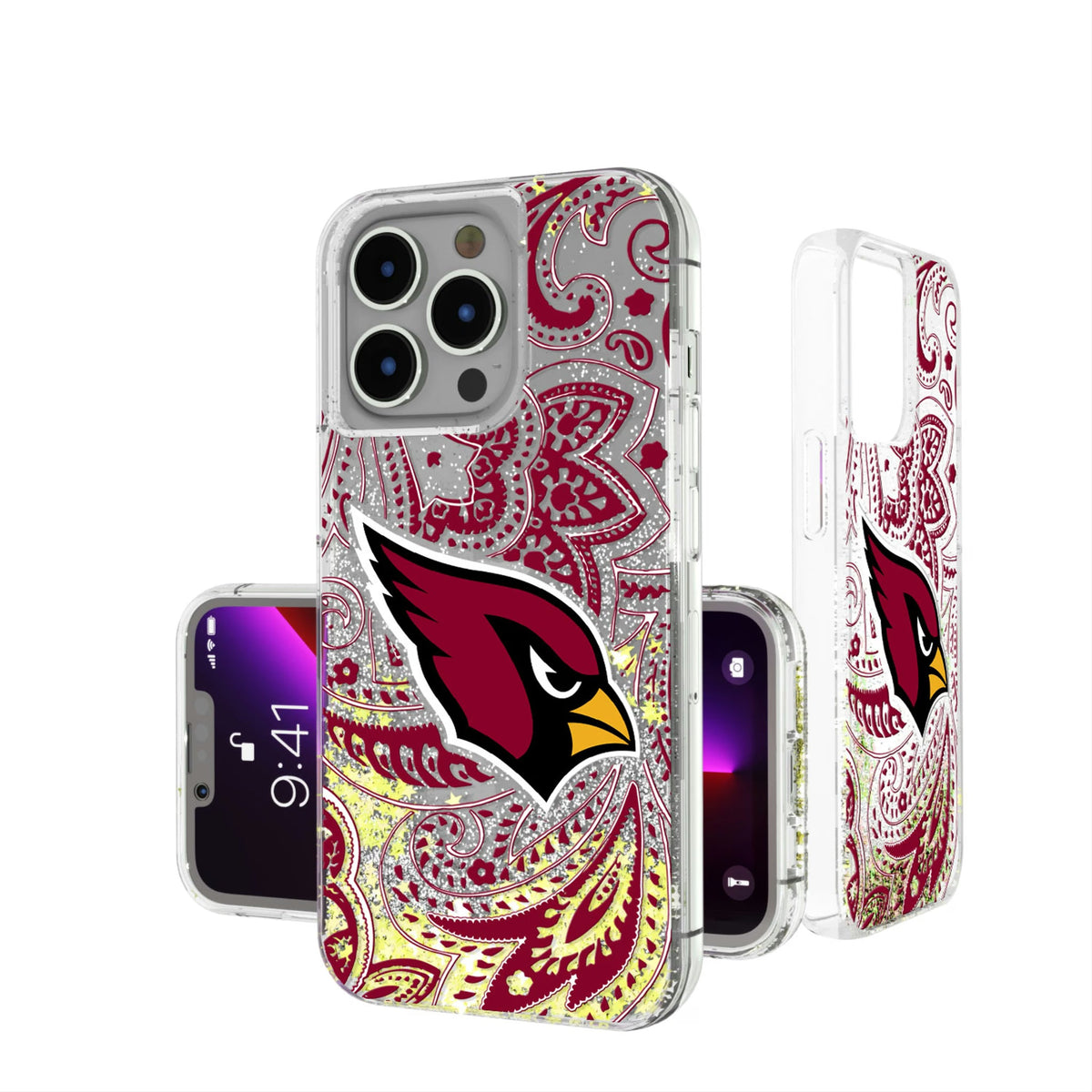 Arizona Cardinals Paisley Glitter Phone Case 15