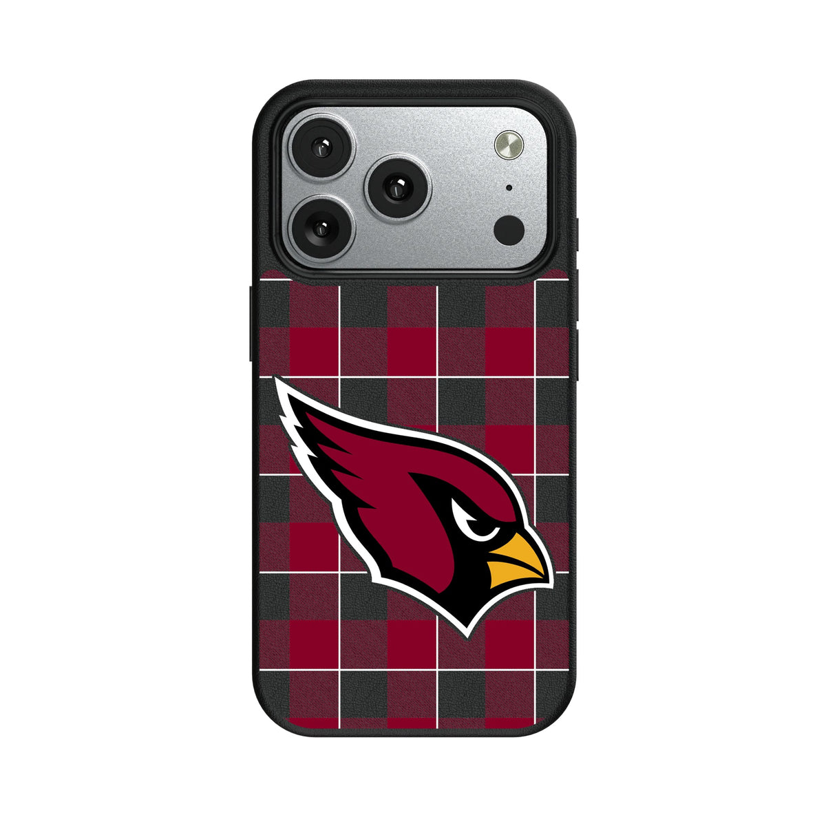 Arizona Cardinals Plaid MagSafe Compatible Phone Case for Apple iPhone 8