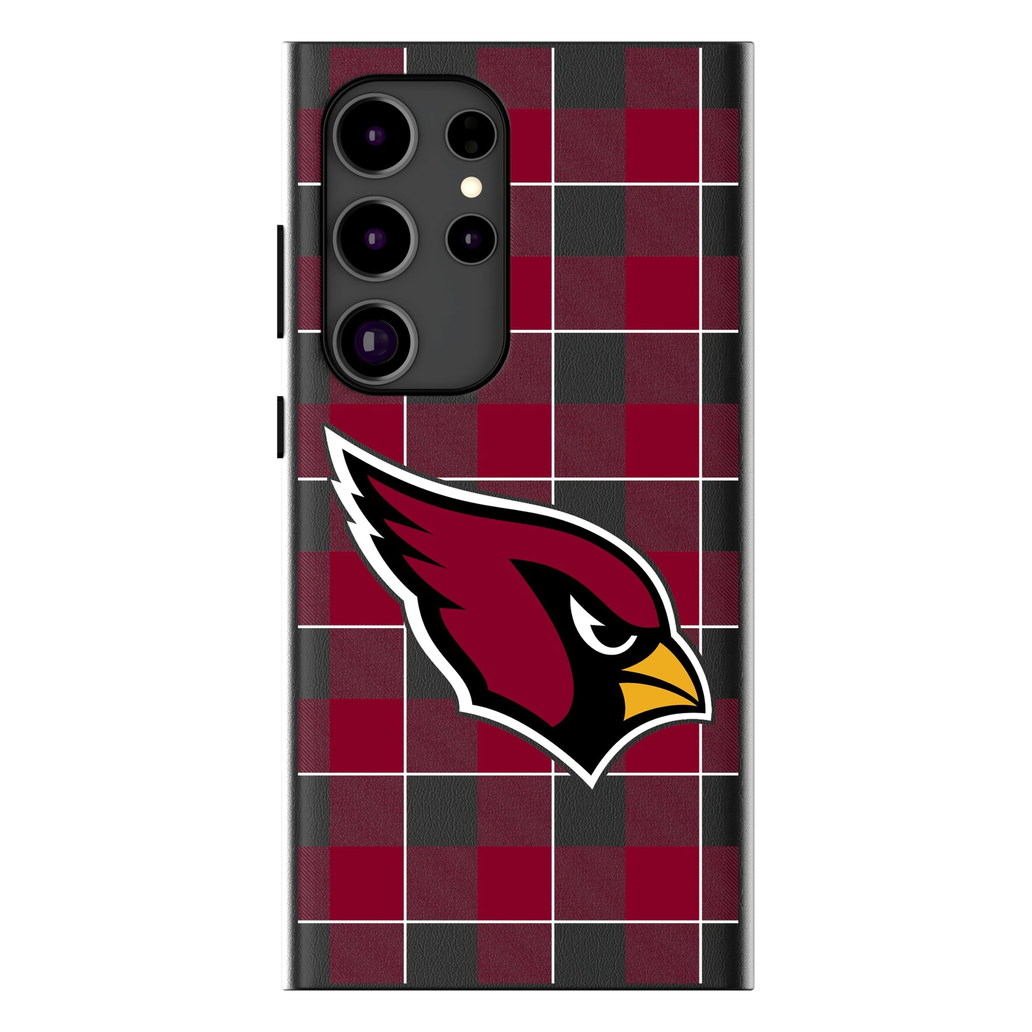 Arizona Cardinals Plaid MagSafe Compatible Phone Case for Samsung Galaxy 17