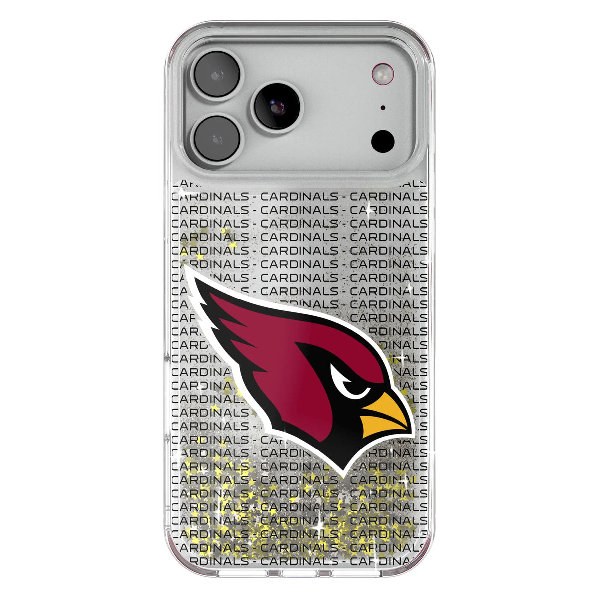 Arizona Cardinals Text Backdrop Glitter Phone Case 20
