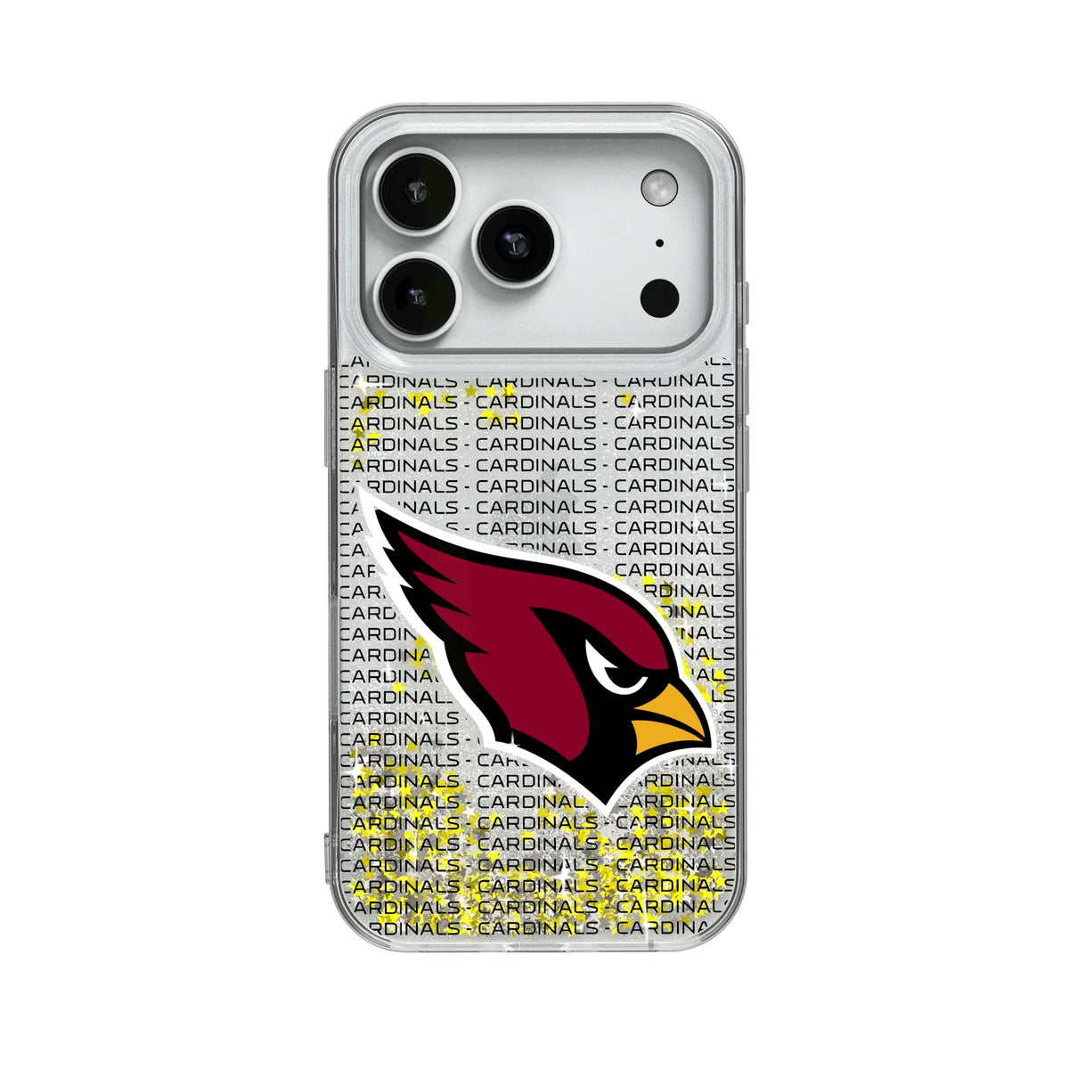 Arizona Cardinals Text Backdrop Glitter Phone Case 19