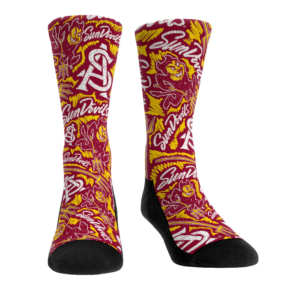 Arizona State Sun Devils - Logo Sketch | Rock 'Em Socks 1