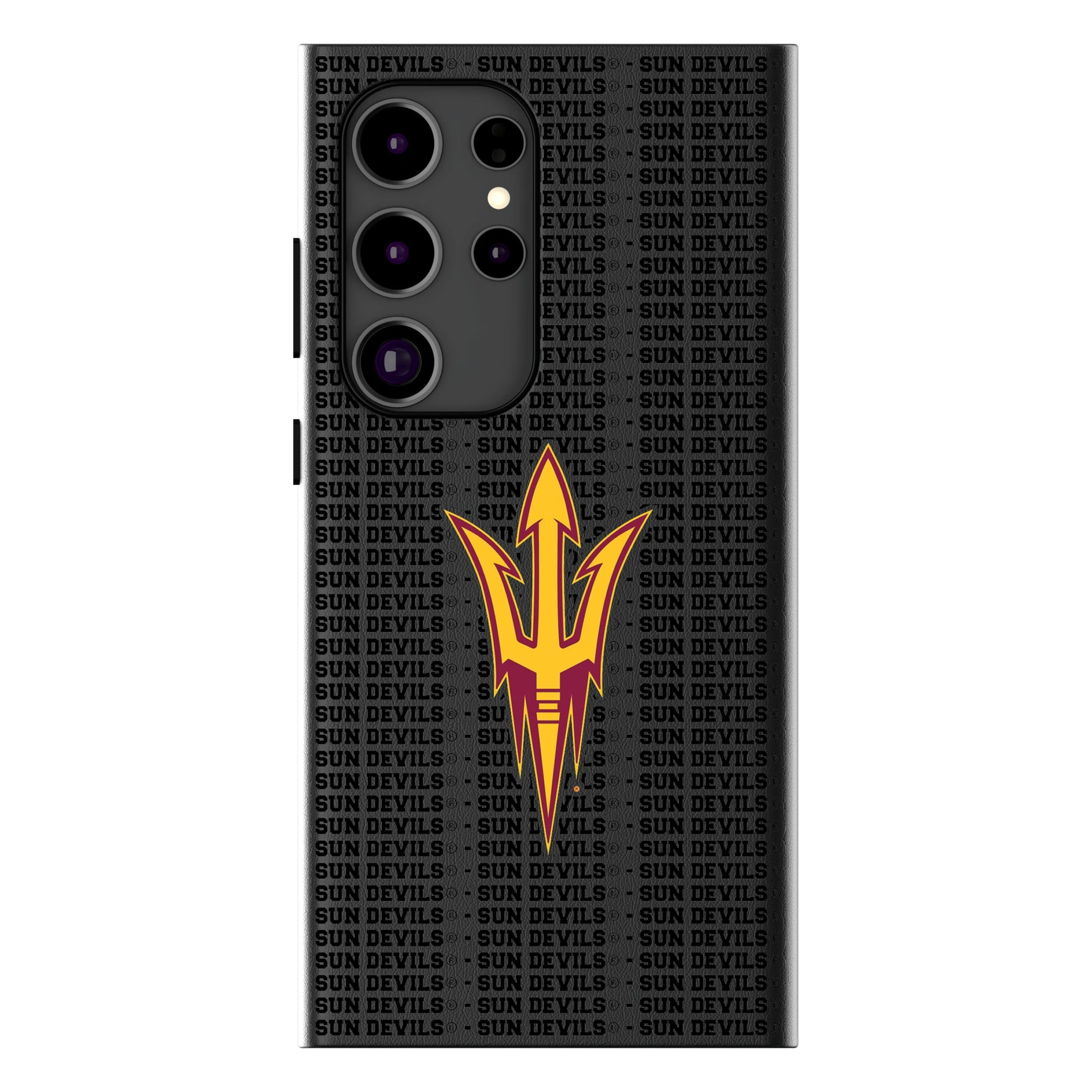 Arizona State University Sun Devils Text Backdrop MagSafe Compatible Phone Case for Samsung Galaxy 14