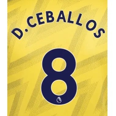 Arsenal 2019/20 Away D. Ceballos #8 Jersey Name Set 1