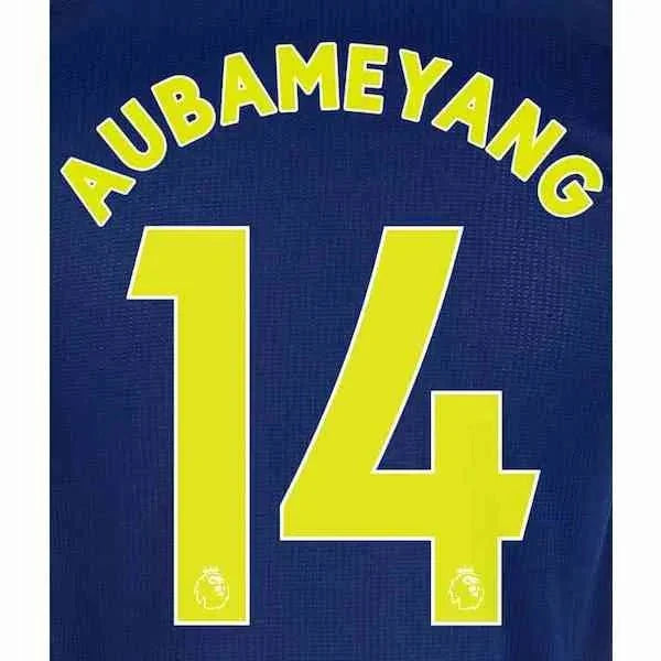 Arsenal 2019/20 Third Aubameyang #14 Jersey Name Set 1