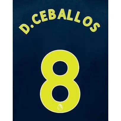 Arsenal 2019/20 Third D. Ceballos #8 Jersey Name Set 1