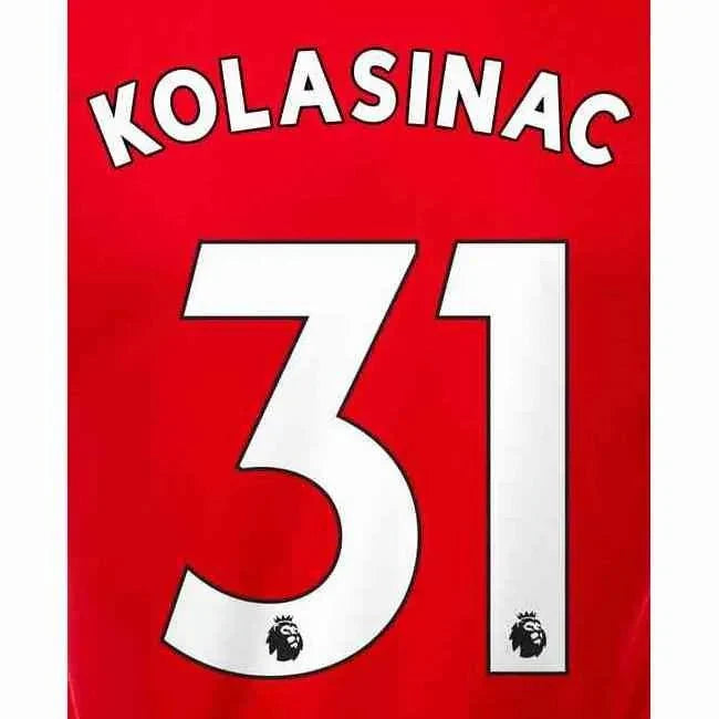Arsenal 2019/22 Home Kolasinac #31 Jersey Name Set 1
