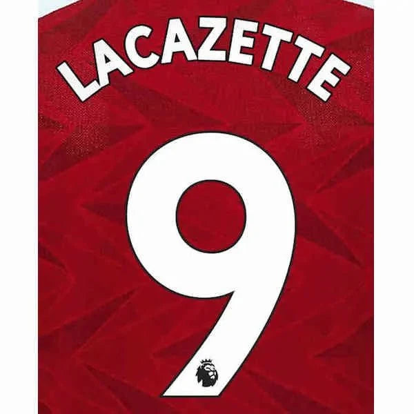 Arsenal 2019/22 Home Lacazette #9 Jersey Name Set 1