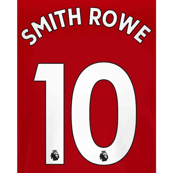Arsenal 2019/22 Home Smith Rowe #10 Jersey Name Set White 1