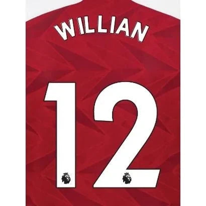 Arsenal 2019/22 Home Willian #12 Jersey Name Set 1