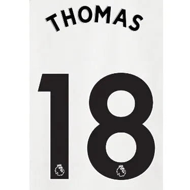 Arsenal 2020/21 Away Thomas #18 Jersey Name Set 1