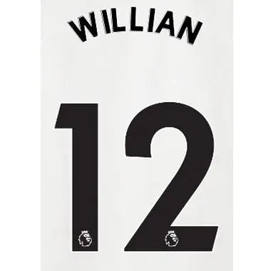 Arsenal 2020/21 Away Willian #12 Jersey Name Set 1