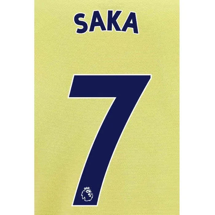 Arsenal 2021/22 Away Saka #7 Jersey Name Set-Navy 1
