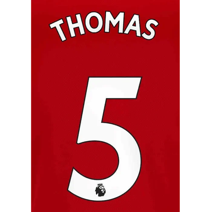 Arsenal 2021/22 Home Thomas #5 Jersey Name Set White 1