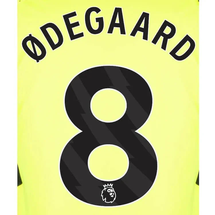 Arsenal 2023-Away Odegaard #8 Jersey Name Set-Black 1