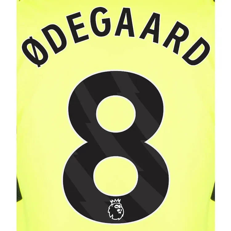 Arsenal 2023- Away Odegaard #8 Youth Jersey Name Set-Black 1