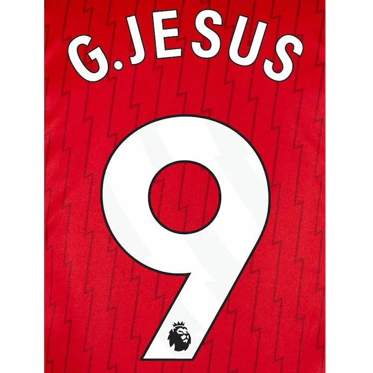 Arsenal 2023-Home G. Jesus #9 Jersey Name Set-White 1