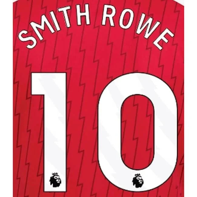 Arsenal 2023-Home Smith Rowe #10 Jersey Name Set-White 1