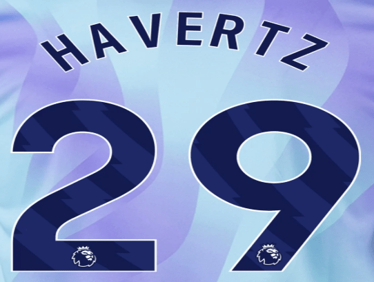 Arsenal 2024-Third HAVERTZ #29 Official Name Set-Navy 1