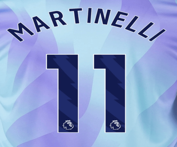 Arsenal 2024-Third MARTINELLI #11 Official Name Set-Navy 1