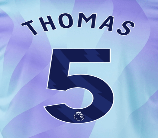 Arsenal 2024-Third THOMAS #5 Official Name Set-Navy 1