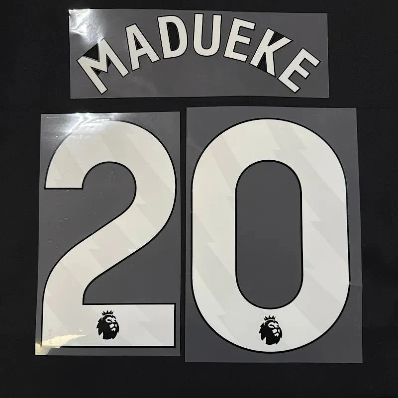 Arsenal 2025-Home MADUEKE #20 Official Name Set-White 1