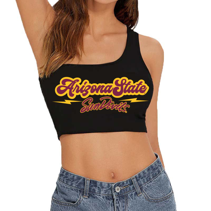 Arizona State ASU Lightning One Shoulder Top | lojobands 3