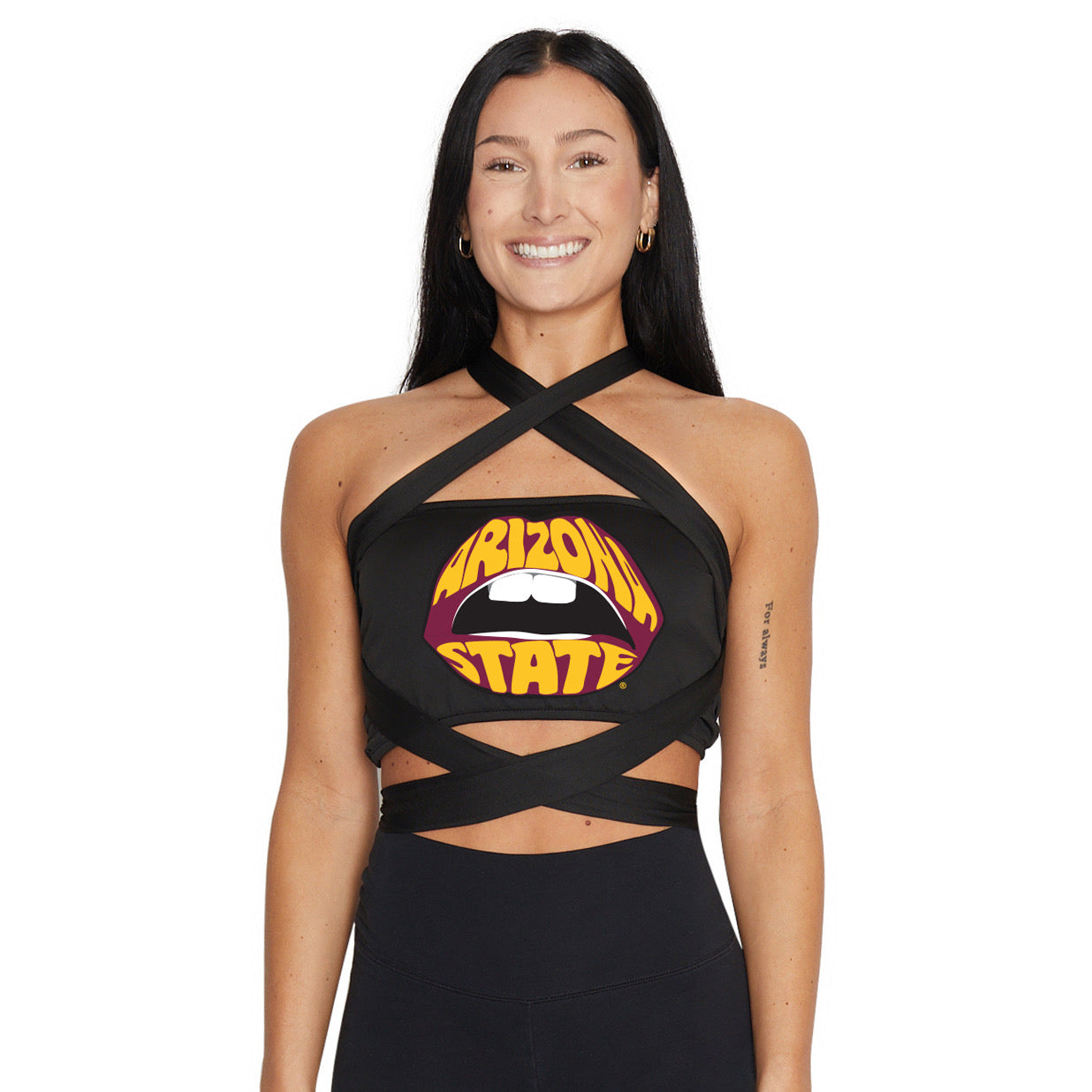 Arizona State ASU Black Multi Way Bandeau Top | lojobands