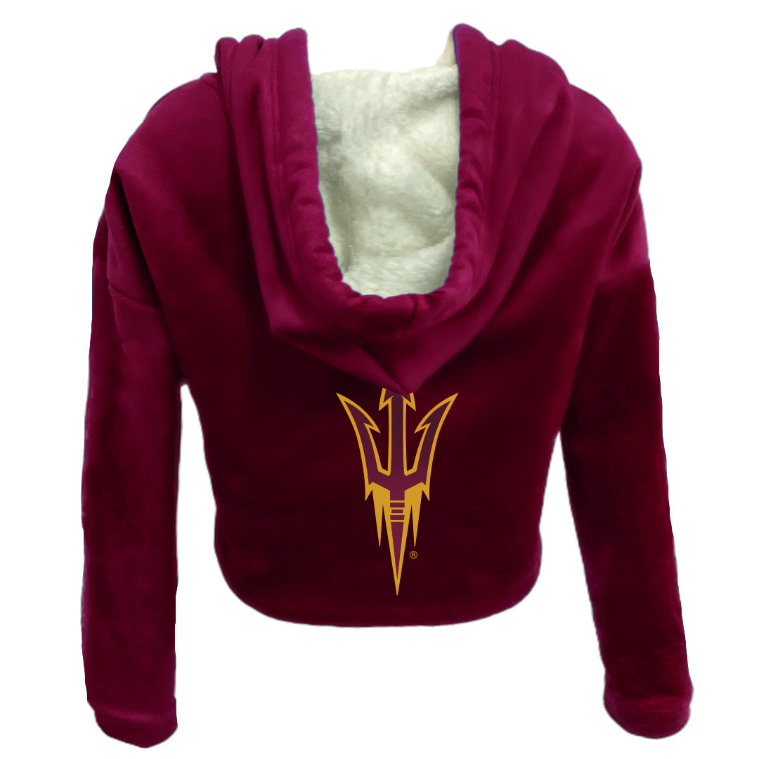 Arizona State ASU Varsity Furry Hoodie | lojobands 5