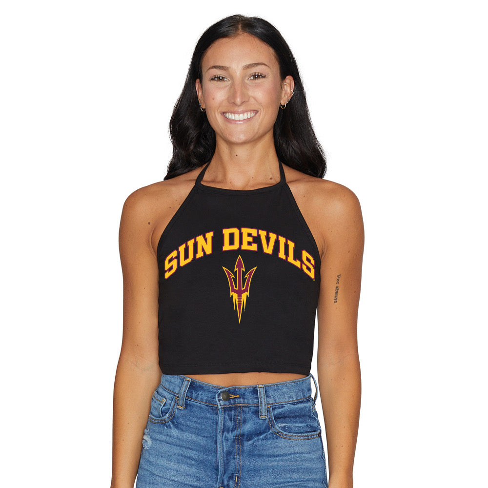 Arizona State ASU Black Halter Top | lojobands