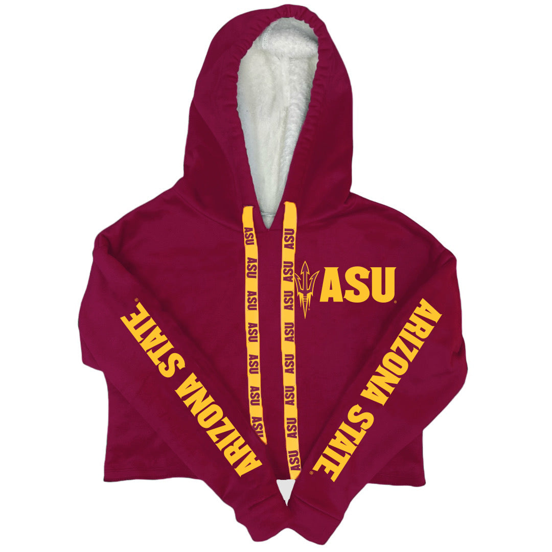 Arizona State ASU Varsity Furry Hoodie | lojobands 4