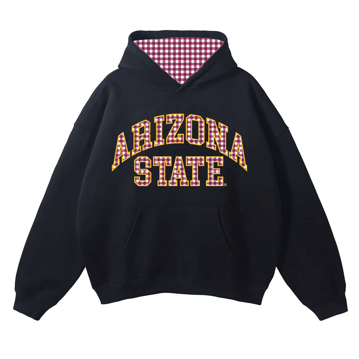 Arizona State ASU Gingham Hoodie | lojobands