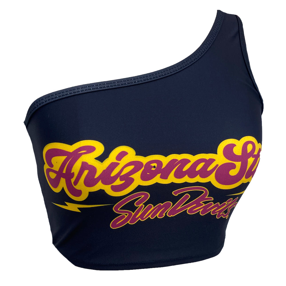 Arizona State ASU Lightning One Shoulder Top | lojobands 4