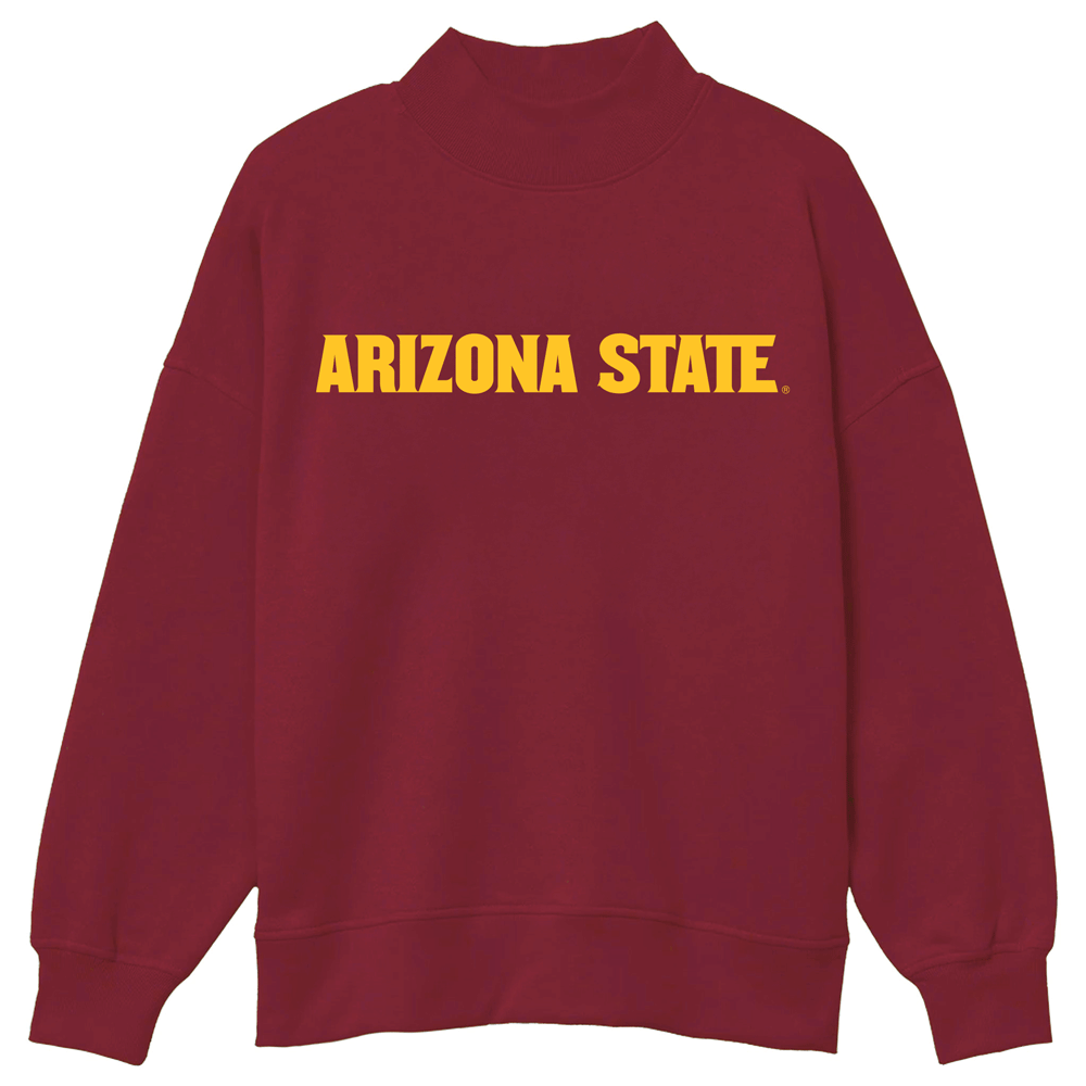 Arizona State ASU Mock Neck Sweatshirt | lojobands 1