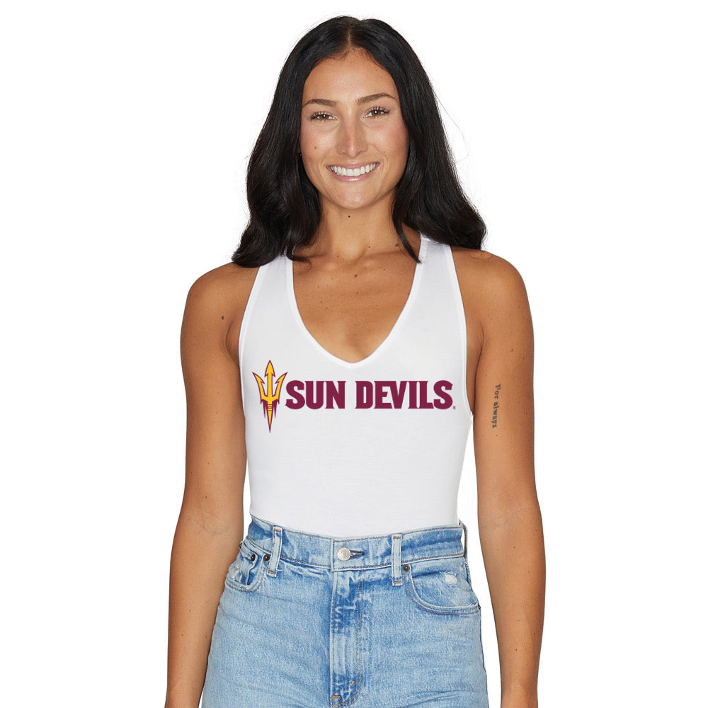 Arizona State ASU White Bodysuit | lojobands