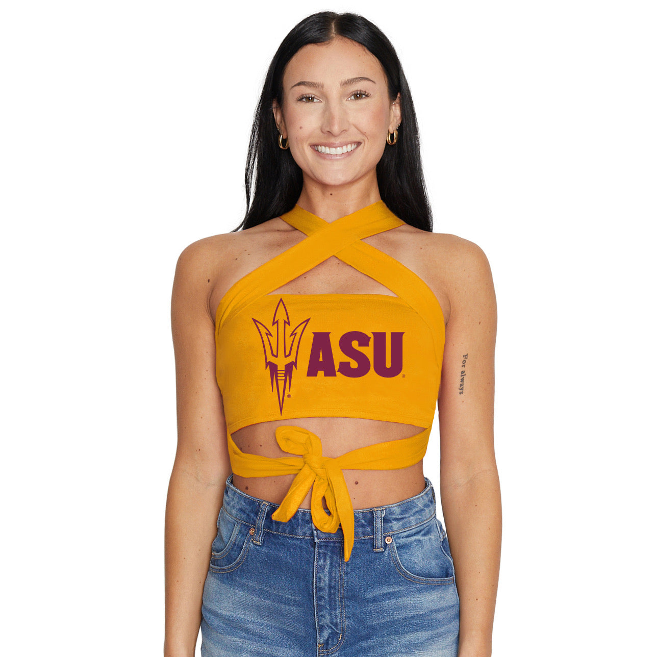 Arizona State ASU Yellow Multi Way Bandeau Top | lojobands