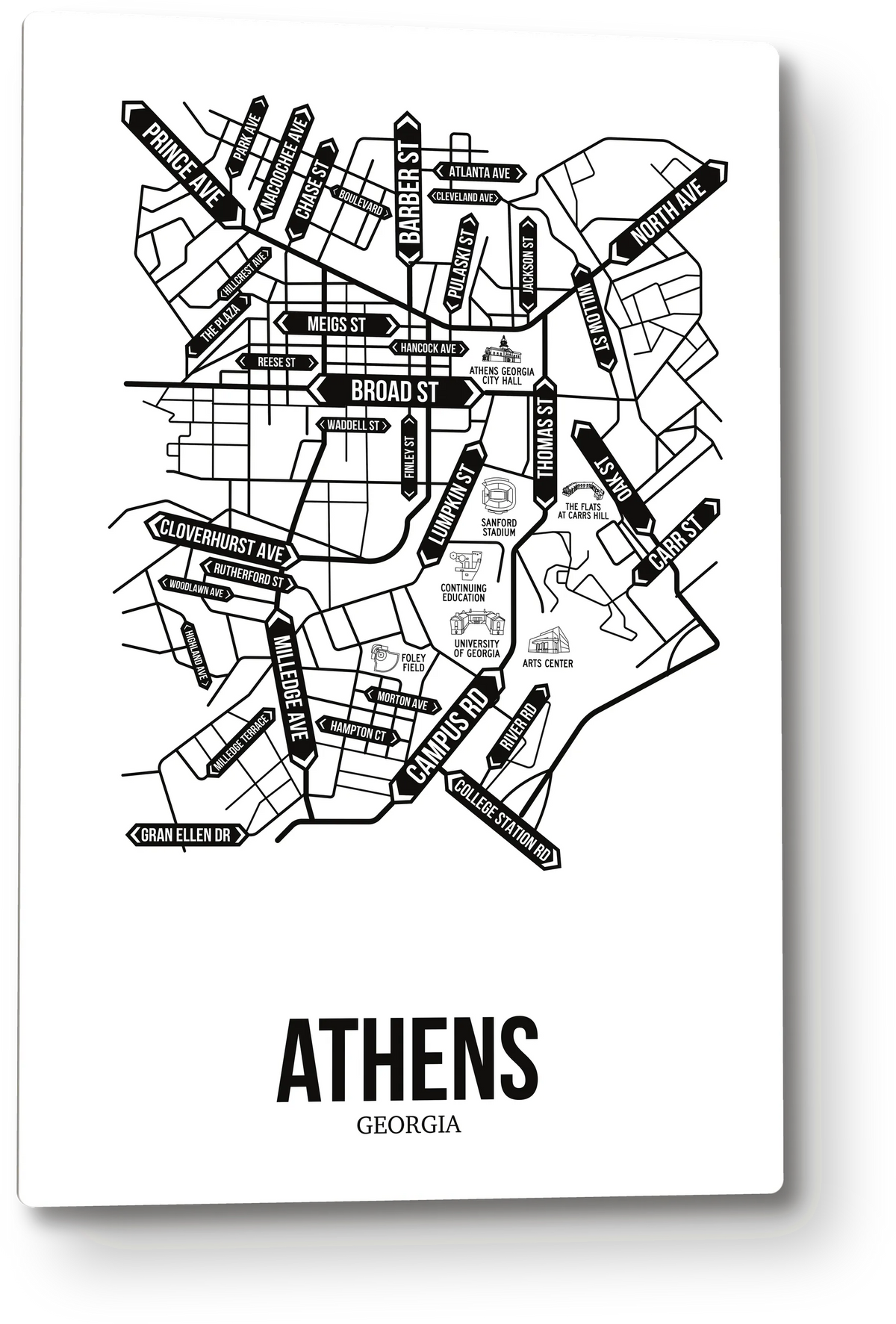 Athens, Georgia street map 8