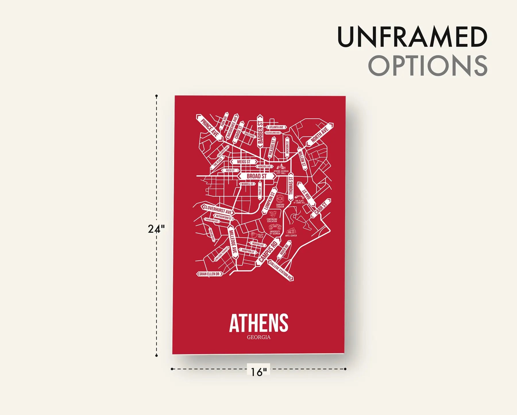 Athens, Georgia street map 12