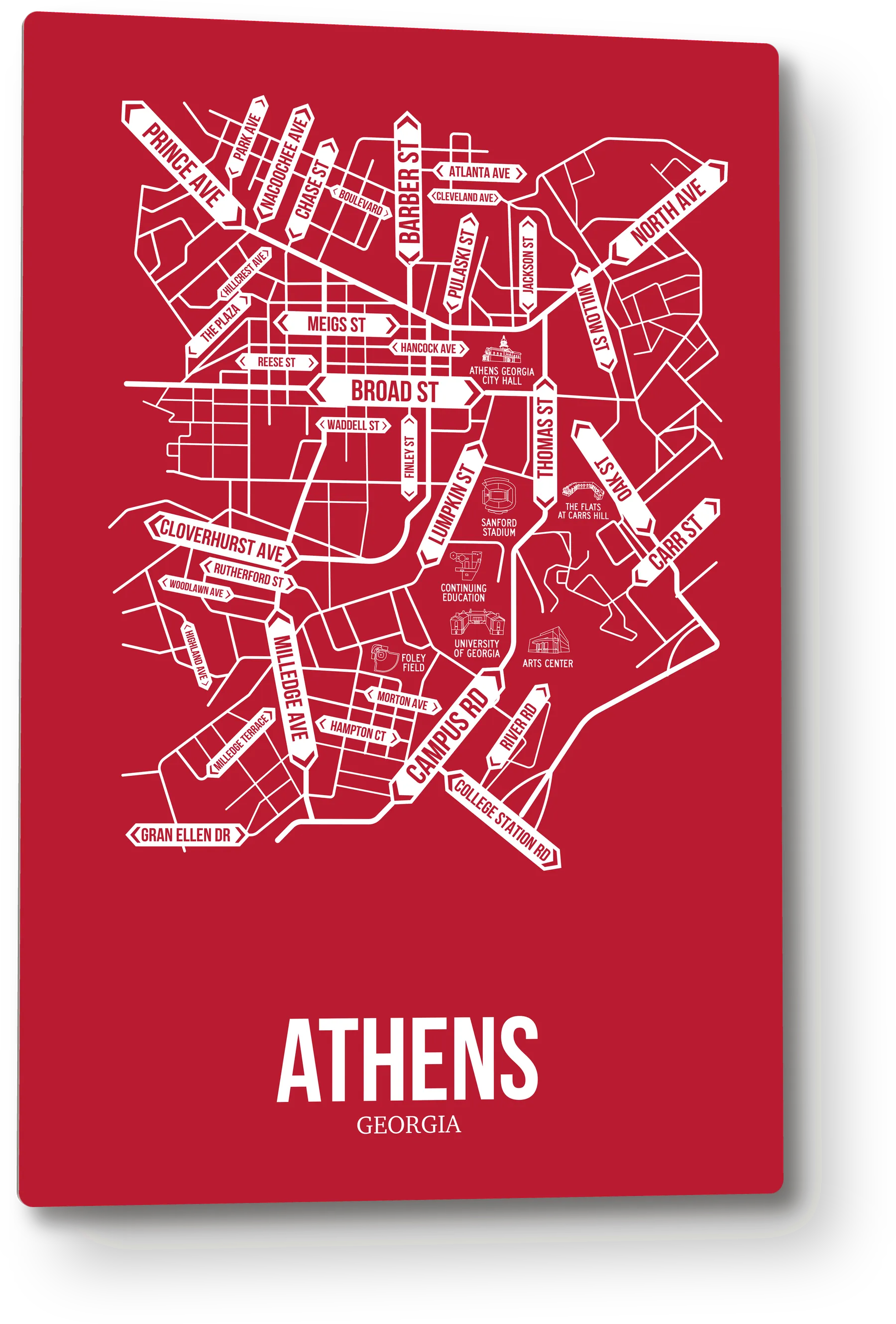 Athens, Georgia street map 1