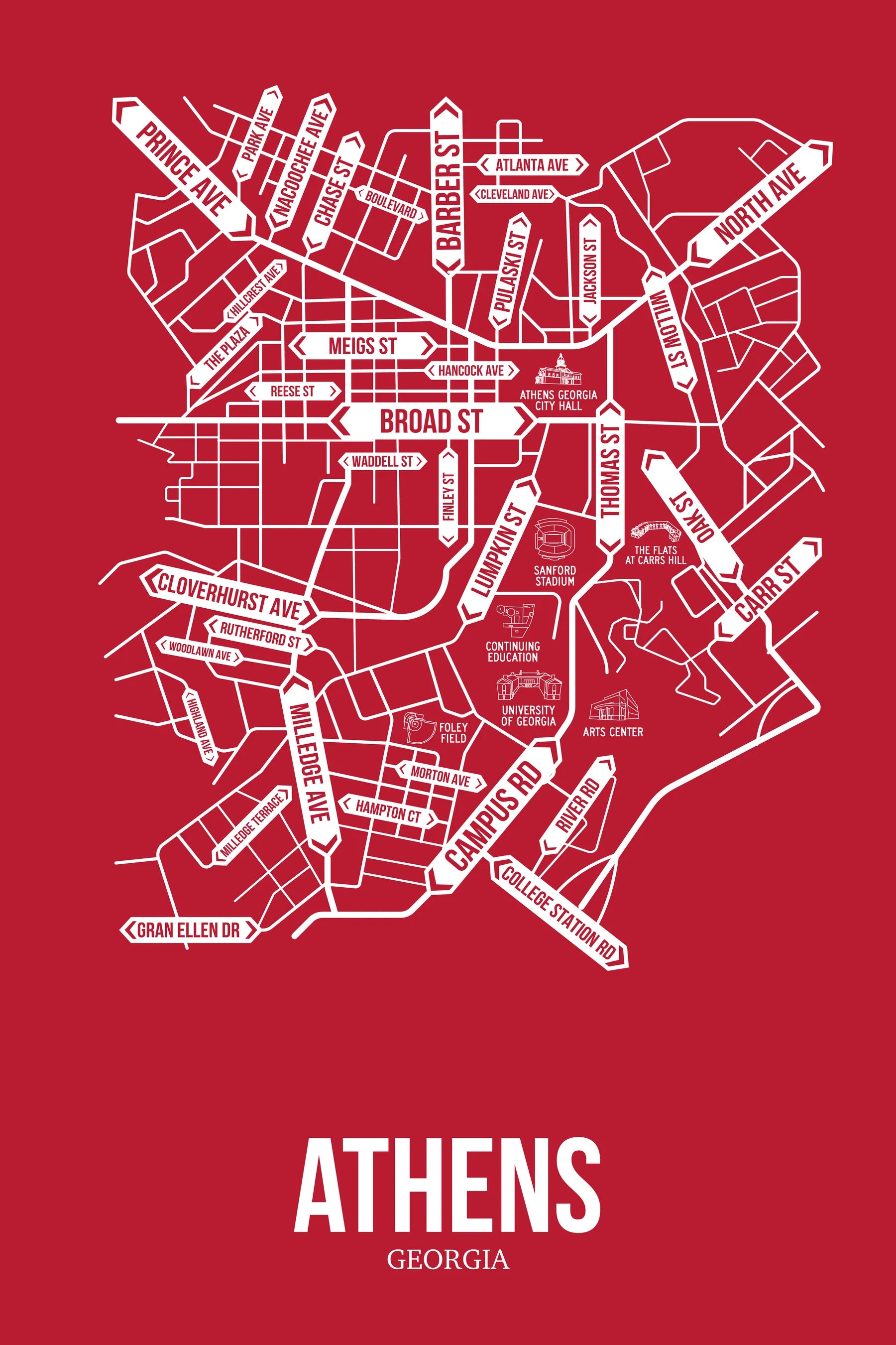 Athens, Georgia street map 7