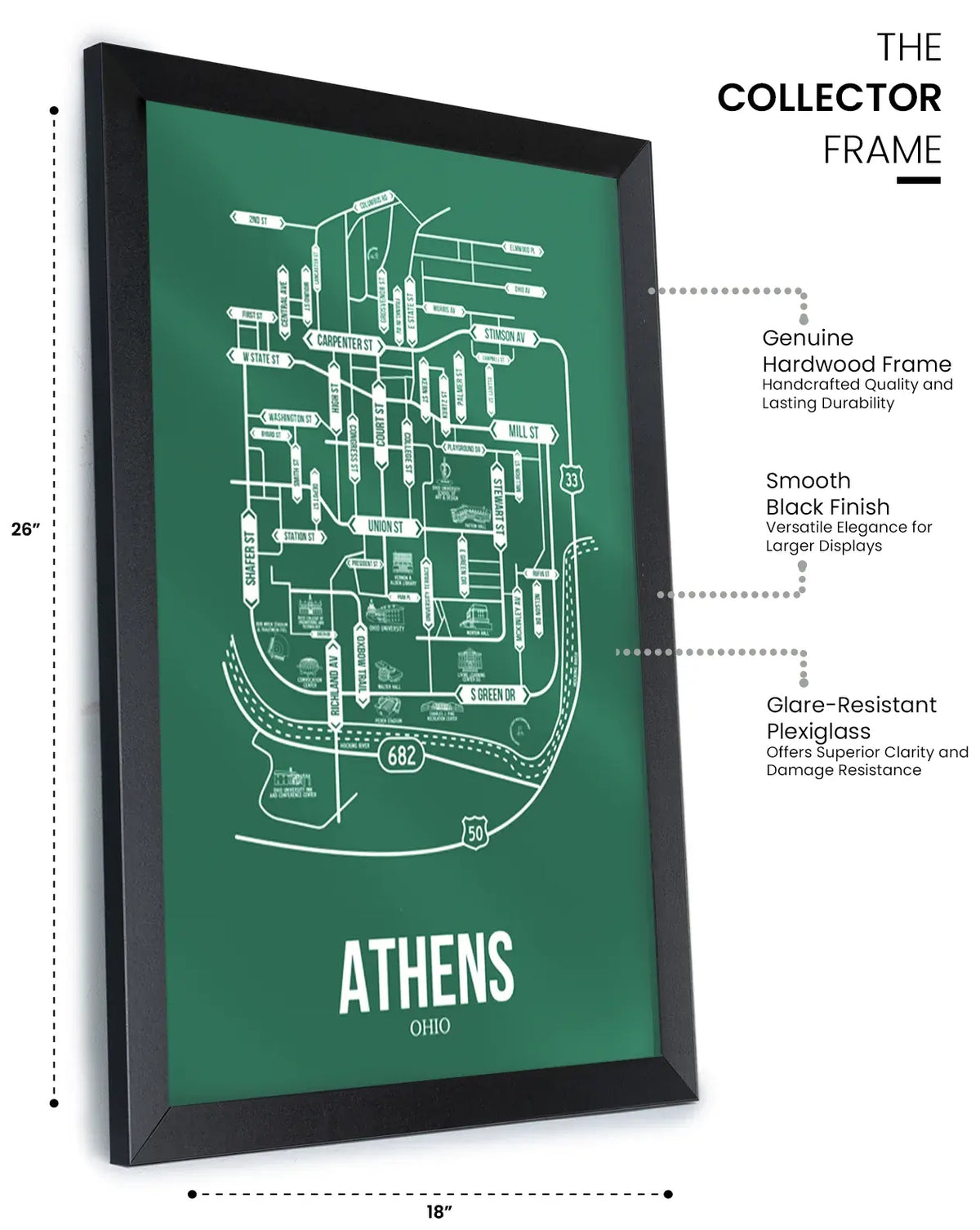 Athens, Ohio street map 11